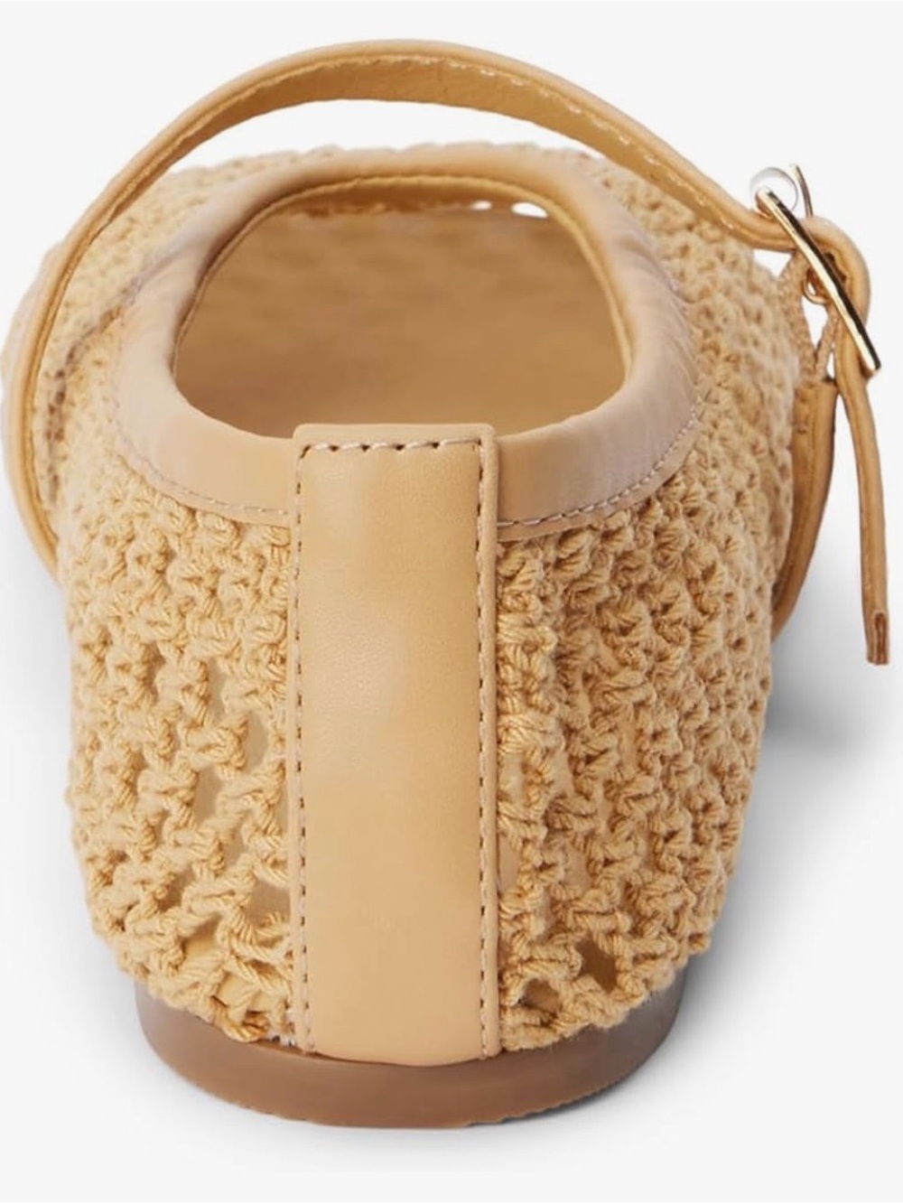 NWOT Coconuts by Matisse Women's Tan Crochet Mary Jane Flats - Picture 7 of 7